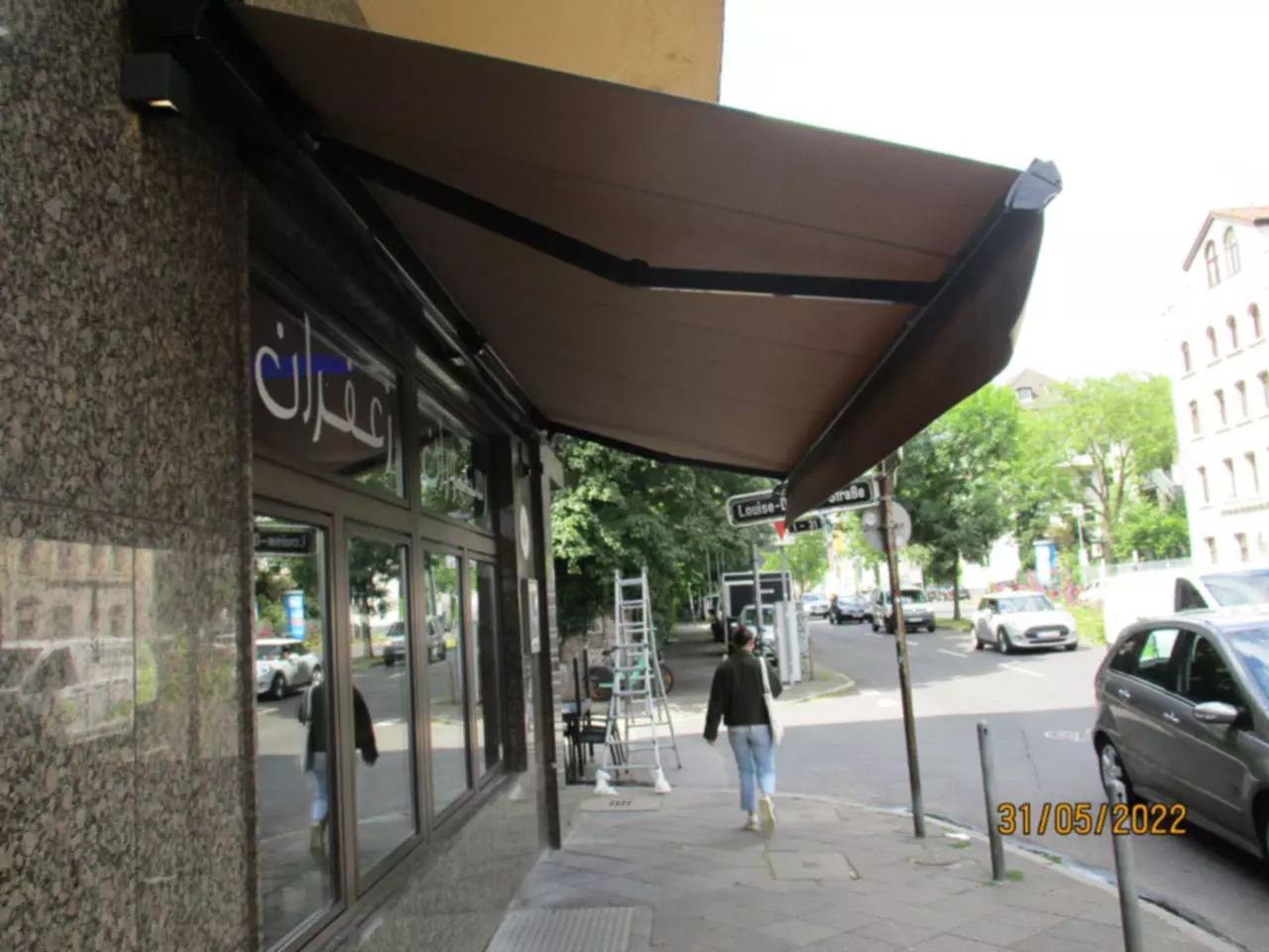 Restaurant Safran in Düsseldorf mit neuer Markise